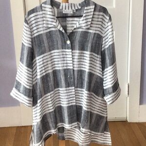 Gray and White Striped Women’s Top from Habitat